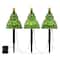 Mr. Christmas 9" Lit Blow Mold Pathway Trees Set